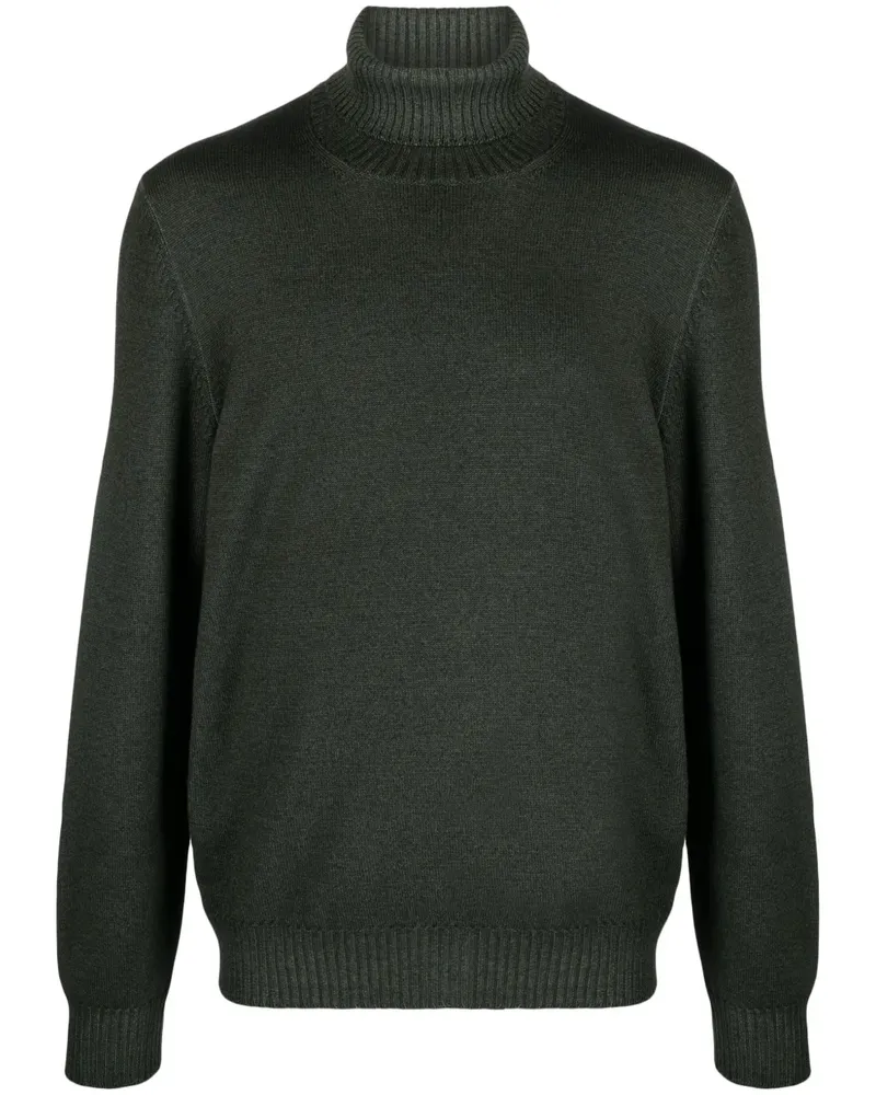 BARBA Klassischer Rollkragenpullover - Grün Grün