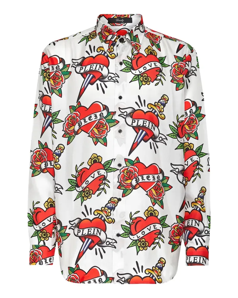 Philipp Plein Dandy Love shirt - Weiß Weiß