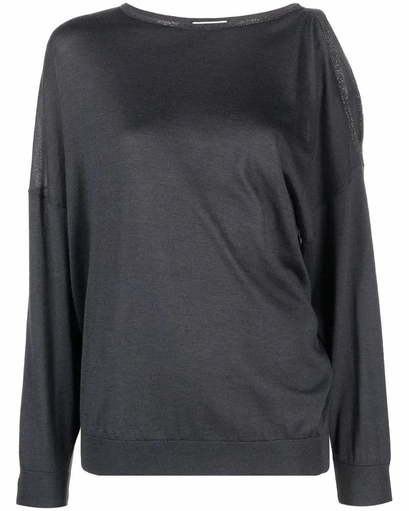 Brunello Cucinelli Schulterfreier Pullover - Grau Grau