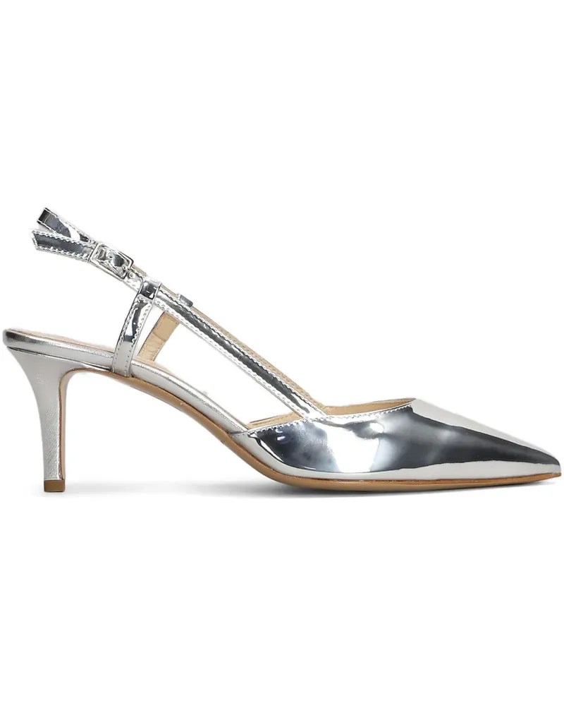 Fabio Rusconi Slingback-Pumps im Metallic-Look 70mm - Silber Silber