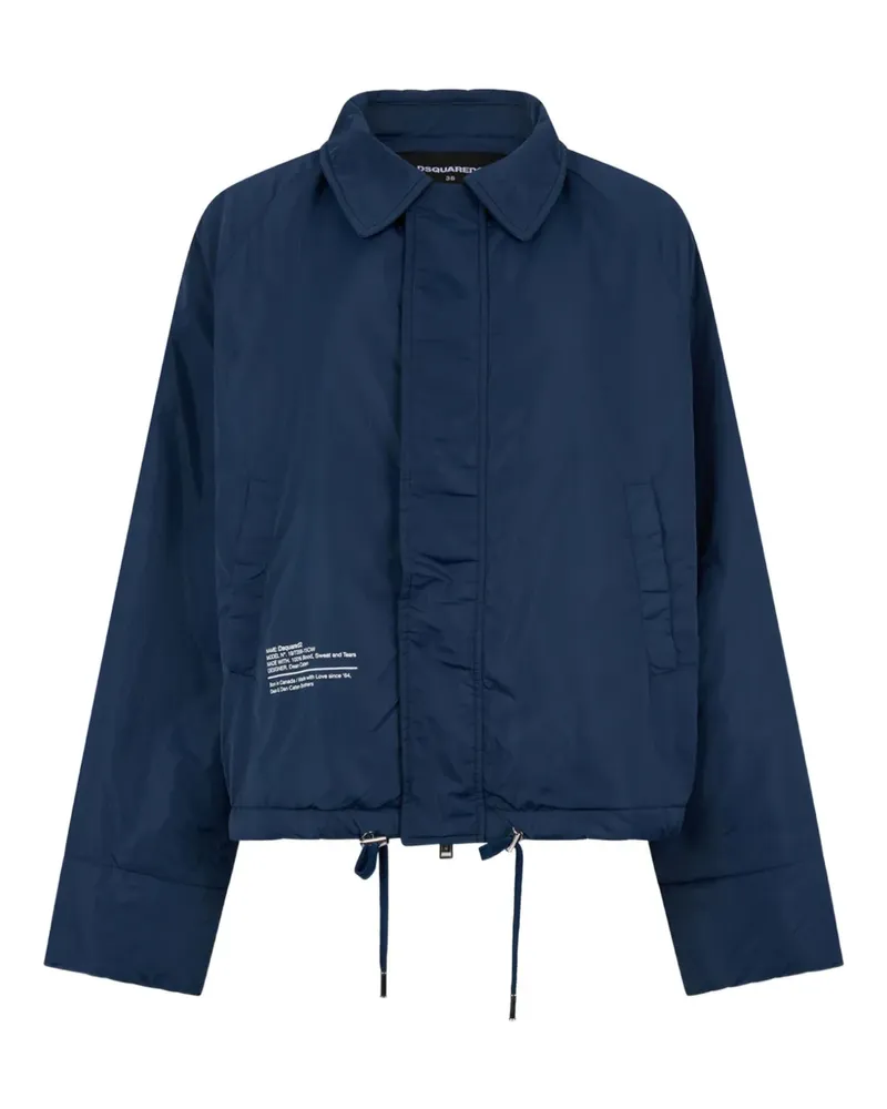 Dsquared2 Jacke mit spitzem Kragen - Blau Blau