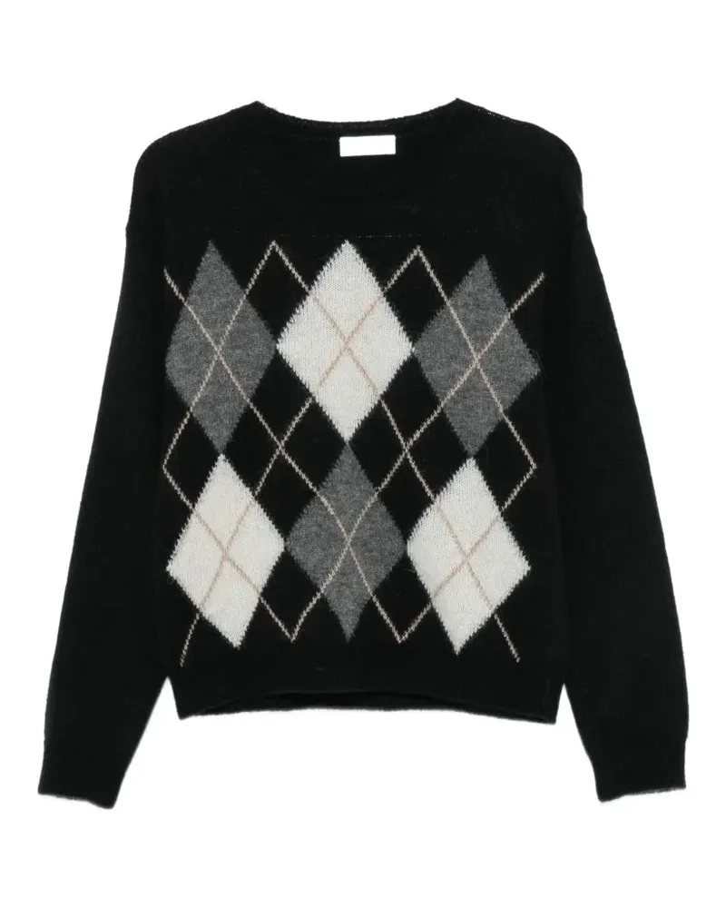 Roberto Collina argyle-intarsia sweater - Schwarz Schwarz