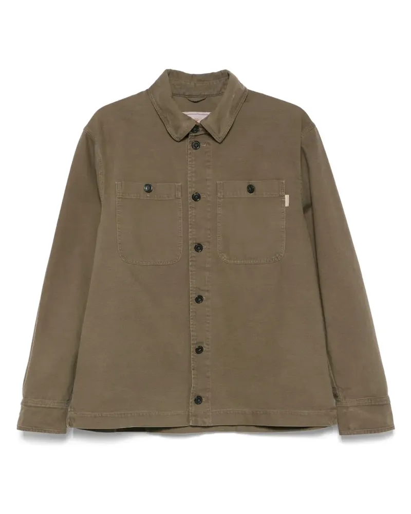Baracuta Stückgefärbte Hemdjacke aus Canvas - Grün Grün