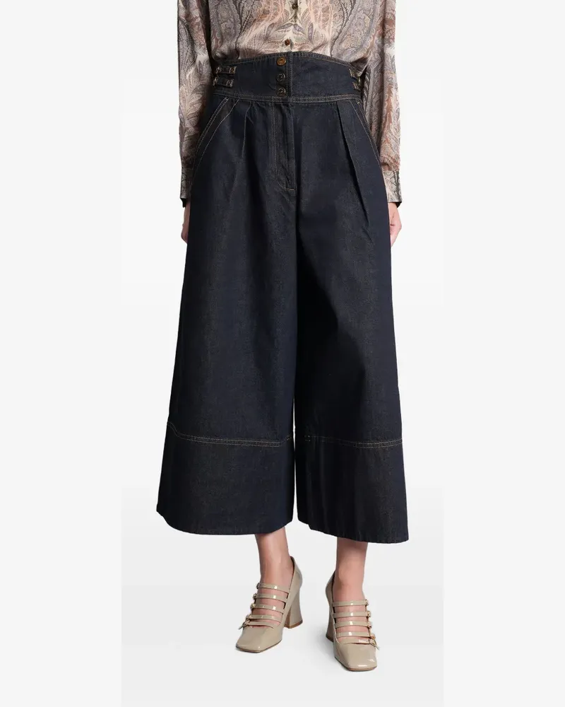 Zimmermann Jeans-Culottes mit Falten - Blau Blau