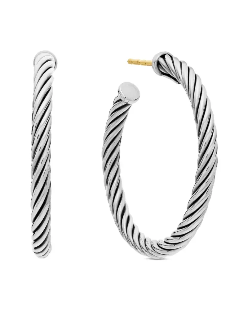 David Yurman Cable Creolen aus Sterlingsilber Silber