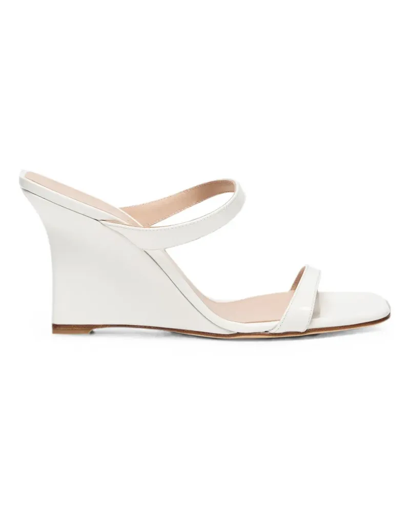 Stuart Weitzman Vinnie patent wedge sandals - Weiß Weiß