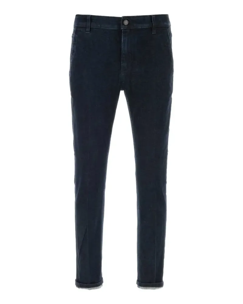 PT TORINO logo-patch slim-fit jeans - Blau Blau