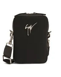 Giuseppe Zanotti Thoby Kuriertasche mit Logo Schwarz