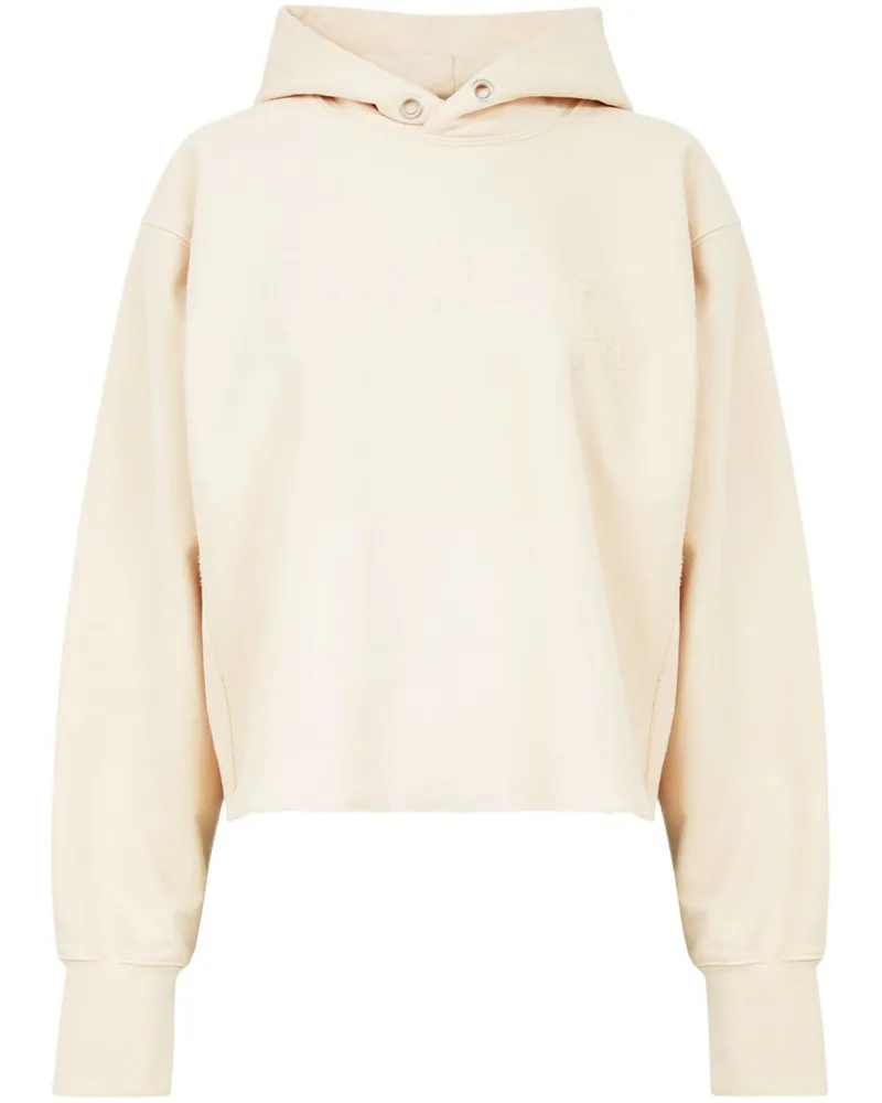 Maison Margiela Hoodie mit Logo-Stickerei - Nude Nude