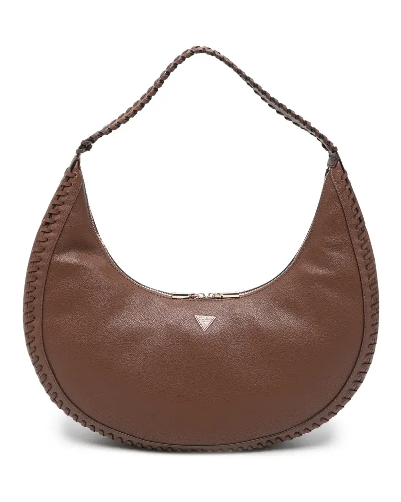 Guess Schultertasche mit Stickerei - Braun Braun