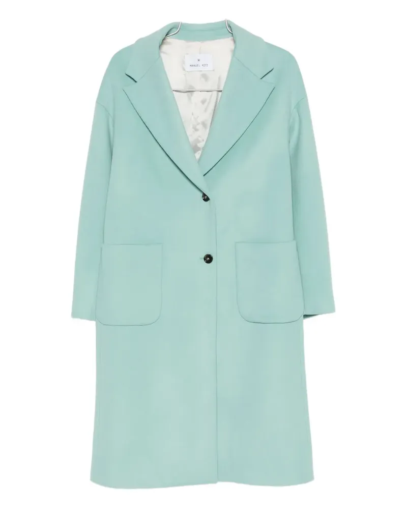 Manuel Ritz patch-pocket wool-blend coat - Blau Blau