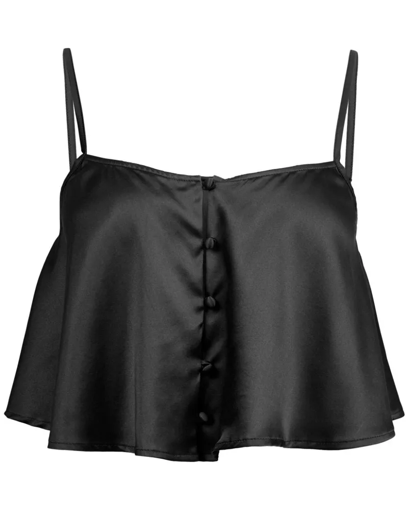 Fleur Du Mal Luxe Flutter Camisole-Top - Schwarz Schwarz