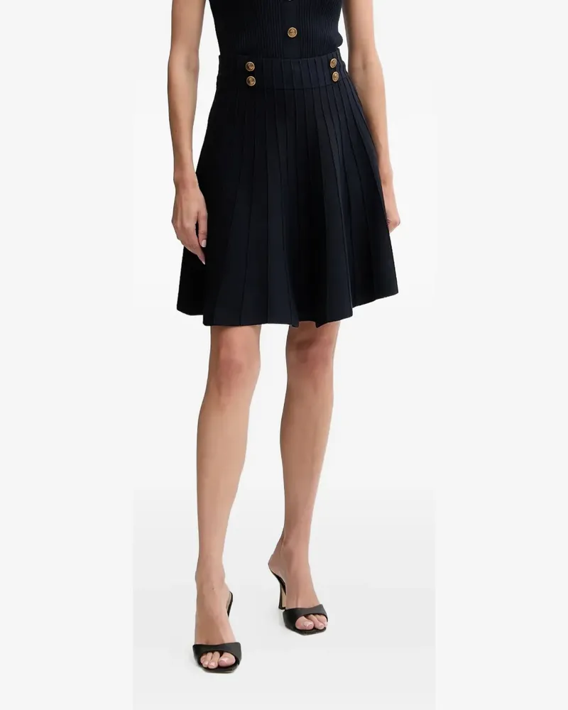 Guess Faltenrock mit Knopfdetail - Schwarz Schwarz