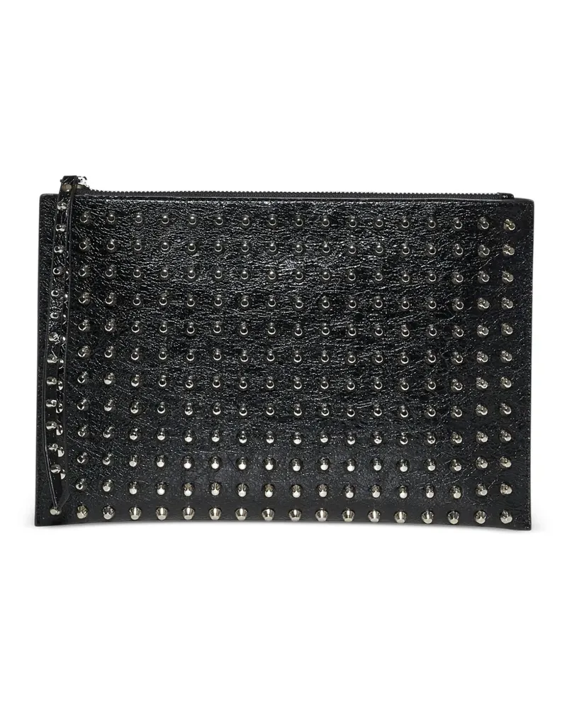 John Richmond Clutch mit Nieten - Schwarz Schwarz