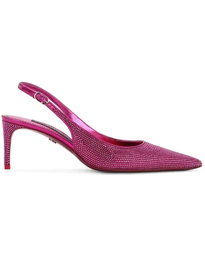 Dolce & Gabbana Slingback-Pumps mit Strass 60mm - Rosa Rosa