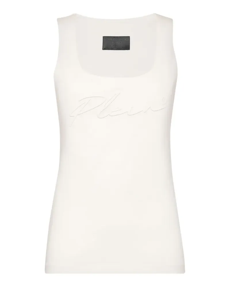 Philipp Plein Top mit Logo-Stickerei - Nude Nude