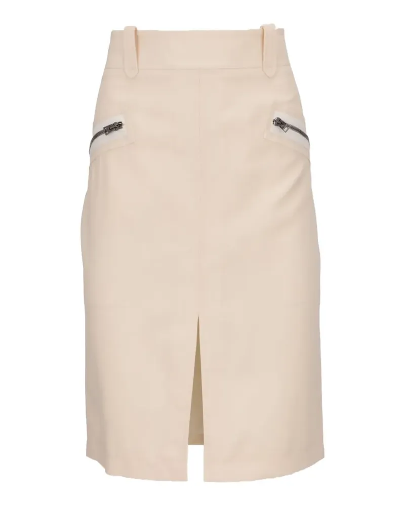 Tom Ford zip-pocket midi skirt - Nude Nude