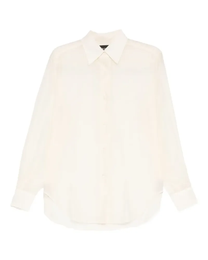 Cynthia Rowley Semi-transparentes Salina Hemd - Nude Nude
