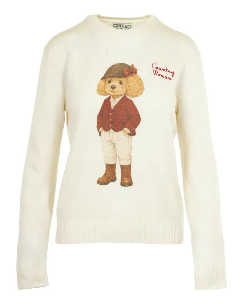MC2 Saint Barth Bestickter Pullover mit grafischem Print - Nude Nude