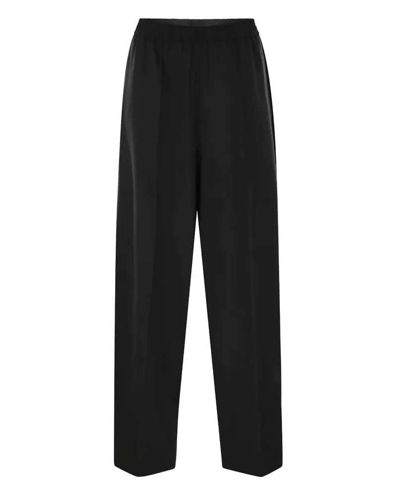 Fabiana Filippi elasticated-waistband wool trousers - Schwarz Schwarz