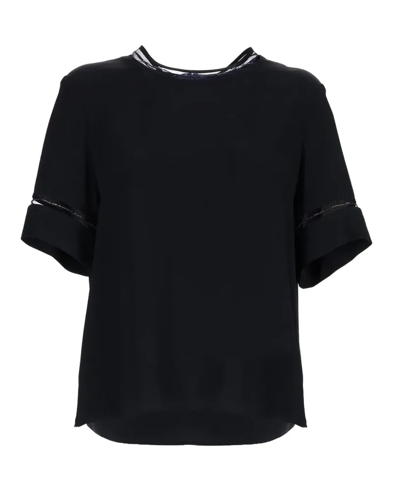 Fabiana Filippi T-Shirt mit Umschlag - Schwarz Schwarz