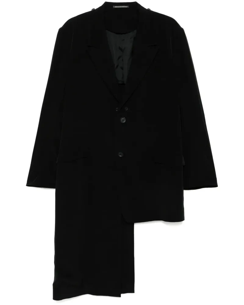 Yohji Yamamoto Smoking-Jacke mit abnehmbarem Kragen - Schwarz Schwarz