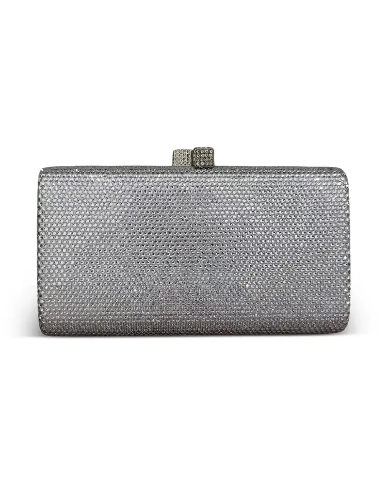 Serpui Clutch mit Kristallverzierung - Silber Silber