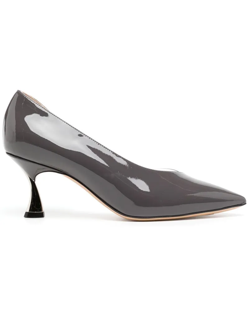 Casadei Spitze Pumps mit Glanzoptik - Grau Grau