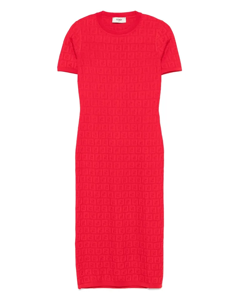 Fendi Kleid aus FF-Jacquard - Rot Rot