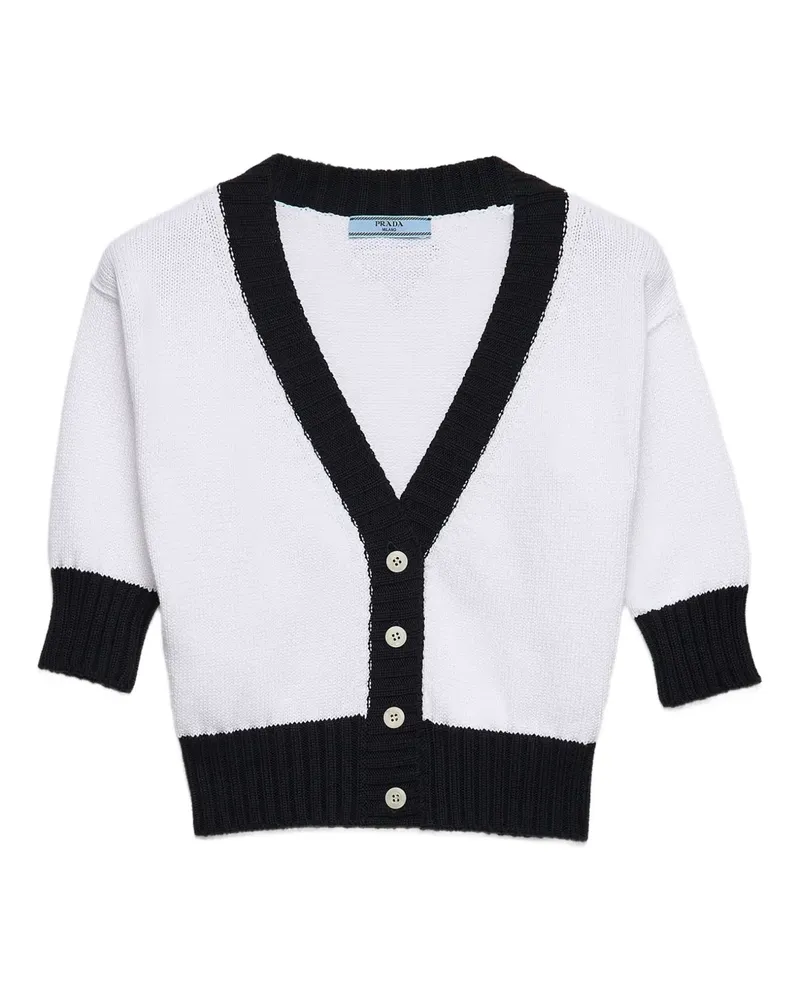 Prada Klassischer Cardigan - Weiß Weiß