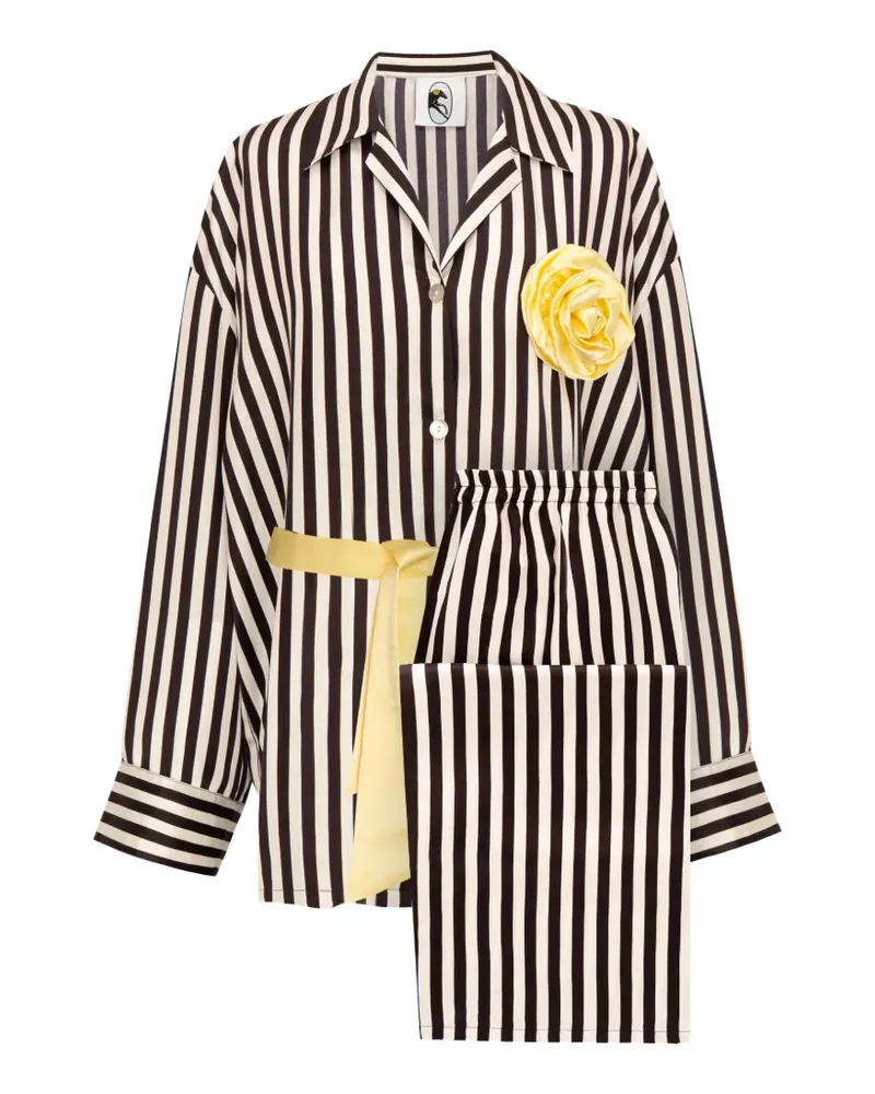 SLEEPER The Rose Pyjama im Oversized-Look - Weiß Weiß