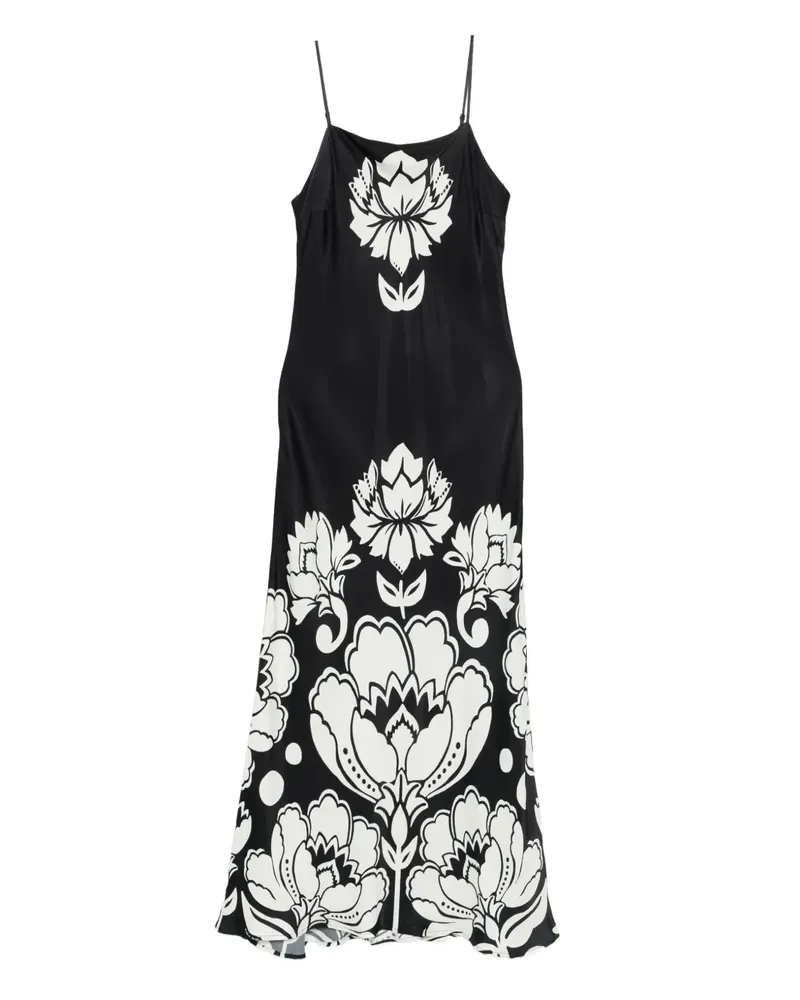 FARM Rio Kleid mit Blumen-Print - Schwarz Schwarz