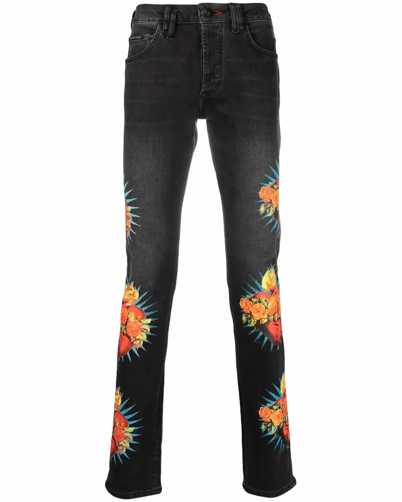Philipp Plein Jeans mit geradem Bein - Schwarz Schwarz