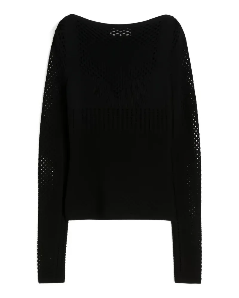 SPORTMAX fine-knit open-work sweater - Schwarz Schwarz