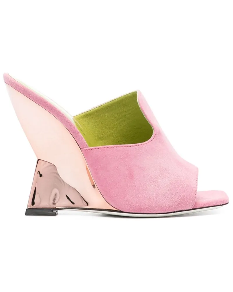 Pollini Mules aus Wildleder 105mm Rosa