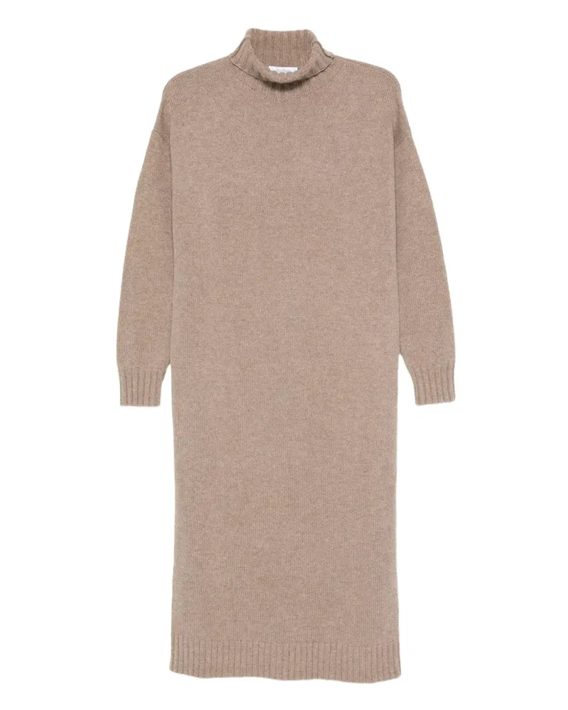 Max Mara Kleid aus Kaschmir mit Rollkragen - Braun Braun