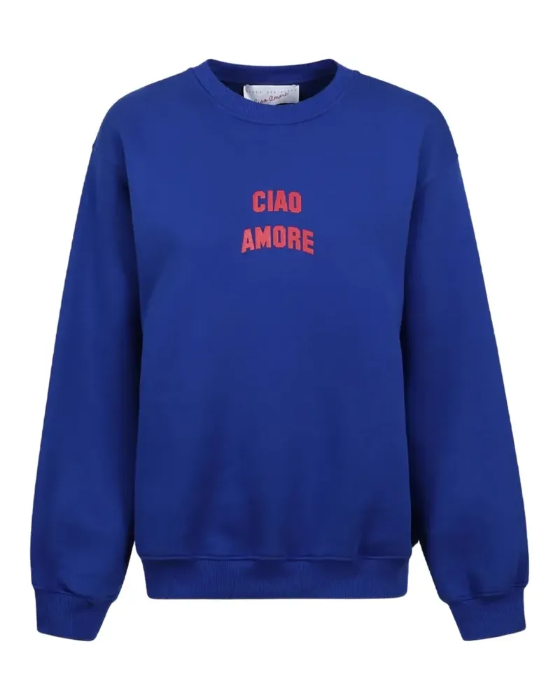 Giada Benincasa Ciao Amore Sweatshirt mit rundem Ausschnitt - Blau Blau