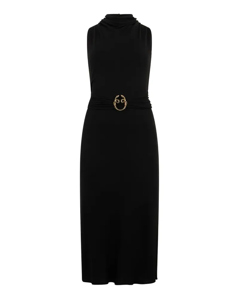 Roberto Cavalli snake-detail midi dress - Schwarz Schwarz