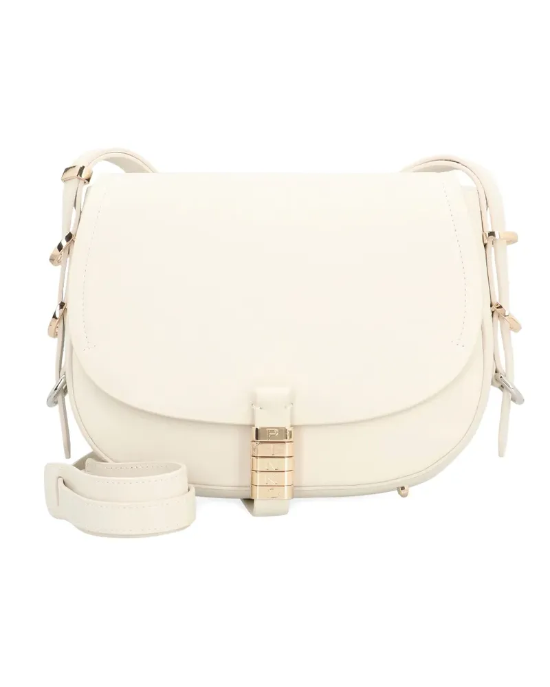 Pinko Half-Moon-Tasche mit Clipverschluss - Weiß Weiß