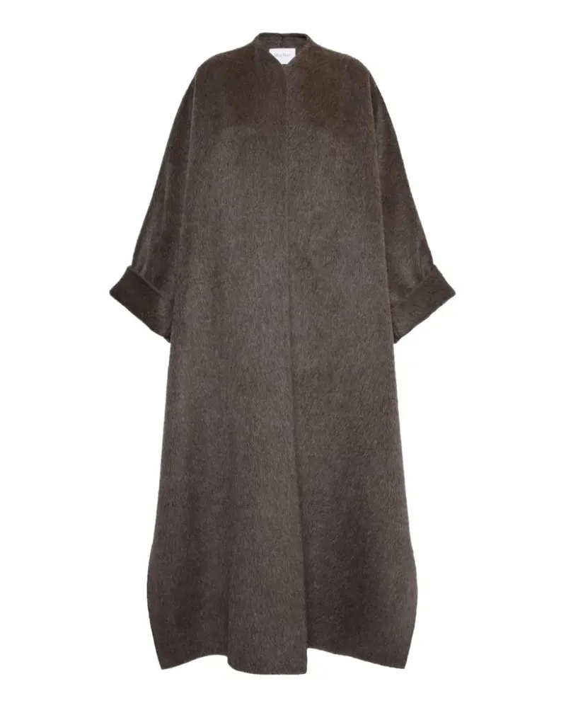 Max Mara Febo Oversized-Mantel mit gebürstetem Finish - Braun Braun