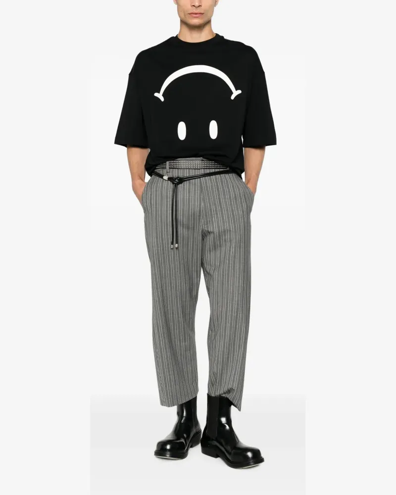 Moschino x Smiley logo-print T-shirt - Schwarz Schwarz