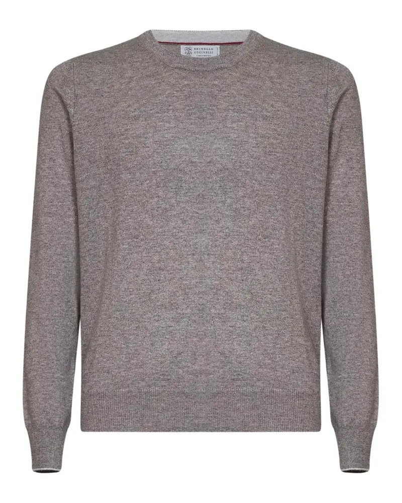 Brunello Cucinelli Kaschmirpullover mit rundem Ausschnitt - Grau Grau