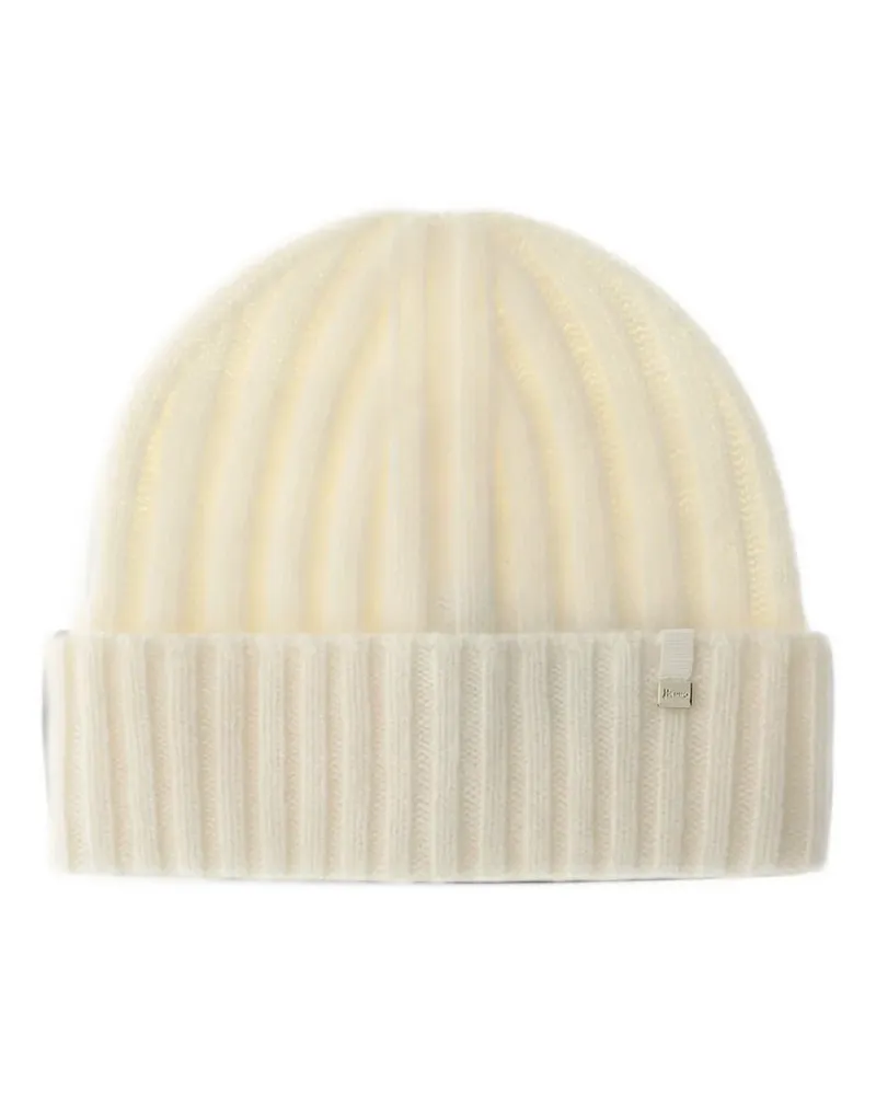 Herno ribbed-knit beanie hat - Nude Nude