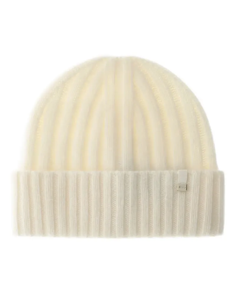 Herno Gerippte Beanie - Nude Nude