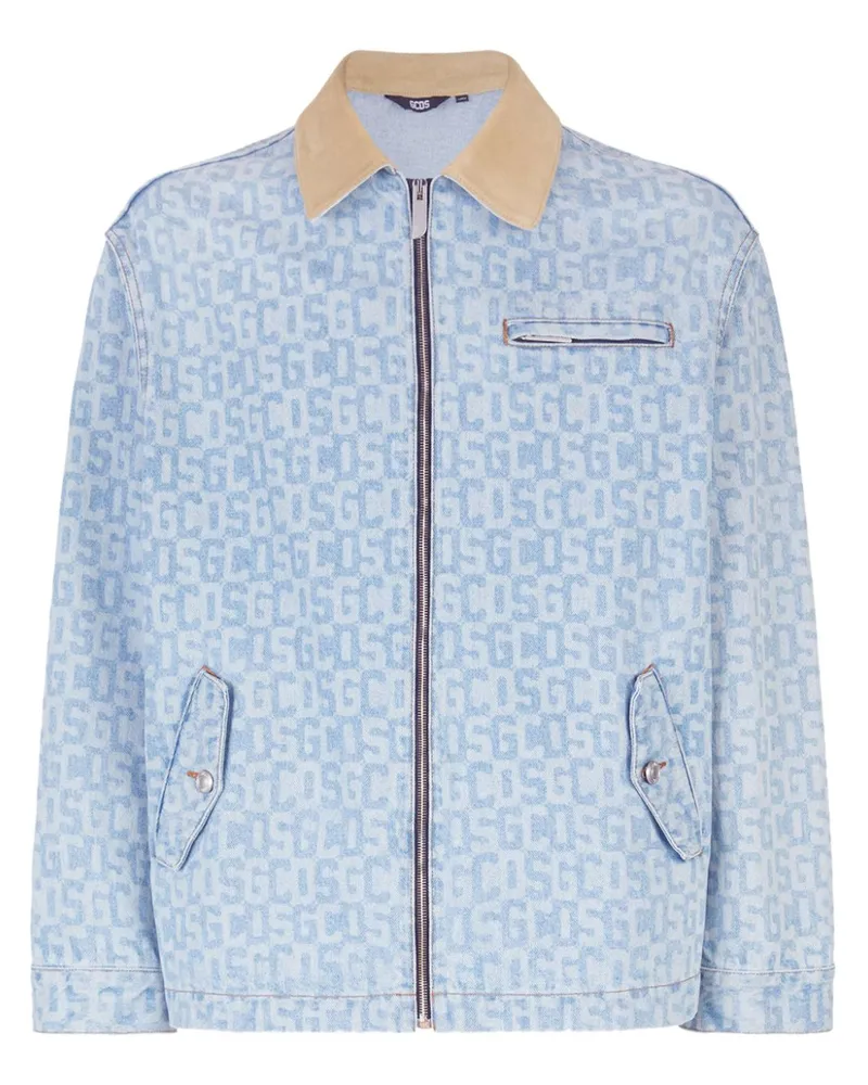 GCDS Harrington Jeansjacke mit Monogramm - Blau Blau
