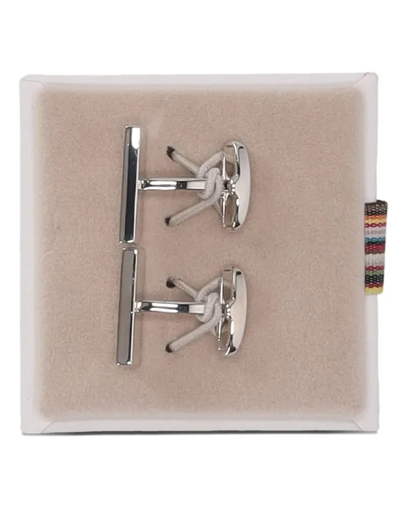 Paul Smith logo-lettering cufflinks - Silber Silber