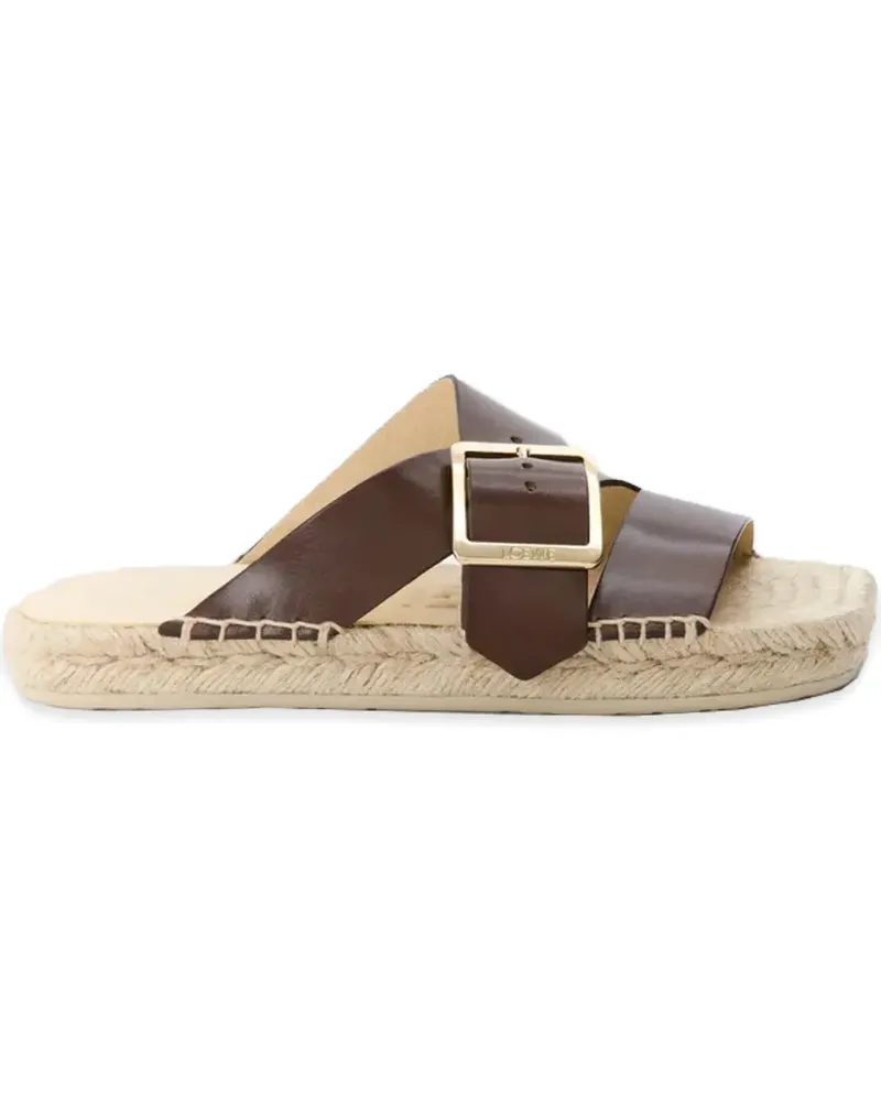 Loewe buckle-fastening espadrille slides - Nude Nude