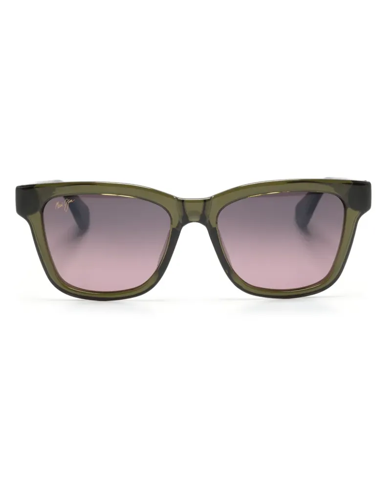 Maui Jim Eckige Hanohano Sonnenbrille - Grün Grün