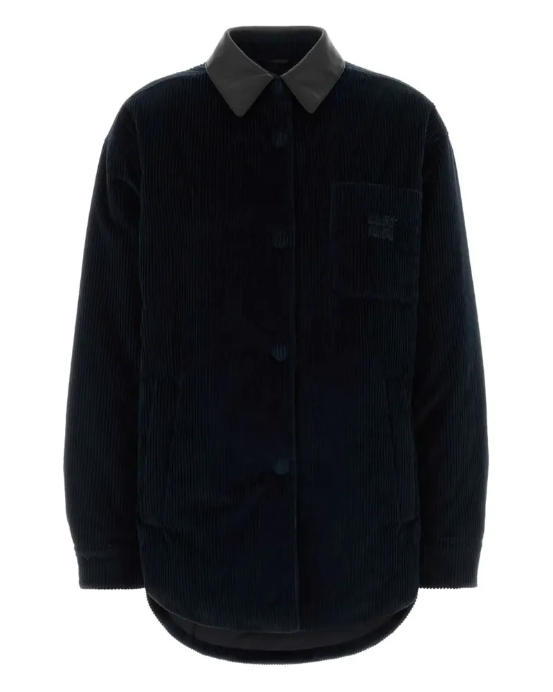 Miu Miu Hemdjacke mit Cordkragen - Blau Blau