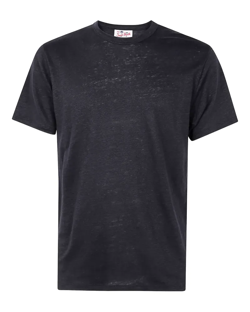 MC2 Saint Barth T-Shirt aus Leinen - Schwarz Schwarz